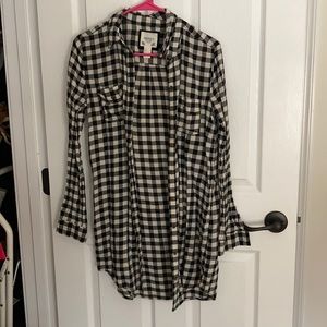 Forever 21 Black and White Plaid Dress